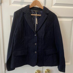 Talbots merino wool blend quilted blazer, NWT, size 16